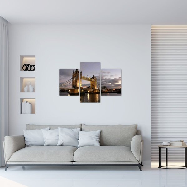 Tablou - Tower Bridge la noapte (90x60 cm)