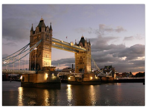 Tablou - Tower Bridge la noapte (70x50 cm)
