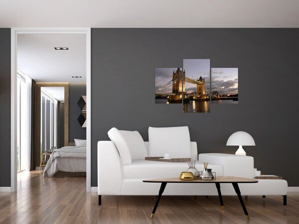 Tablou - Tower Bridge la noapte (90x60 cm)