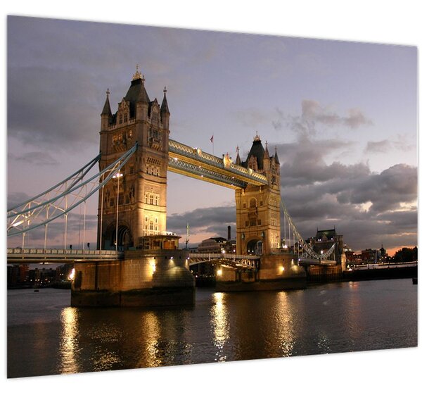 Tablou - Tower Bridge la noapte (70x50 cm)