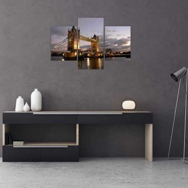 Tablou - Tower Bridge la noapte (90x60 cm)