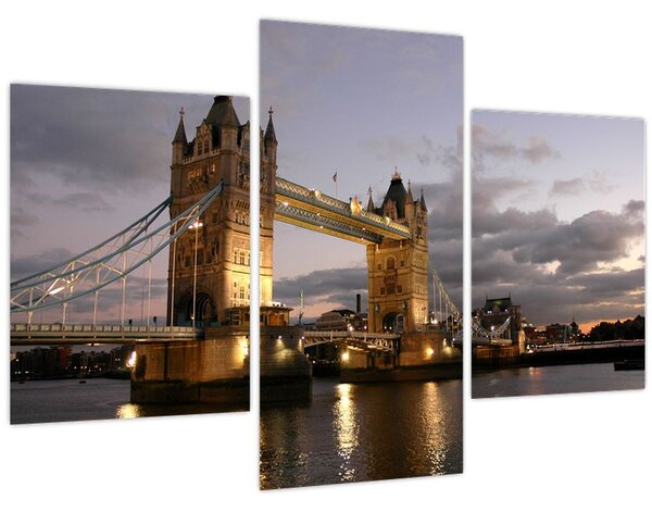 Tablou - Tower Bridge la noapte (90x60 cm)