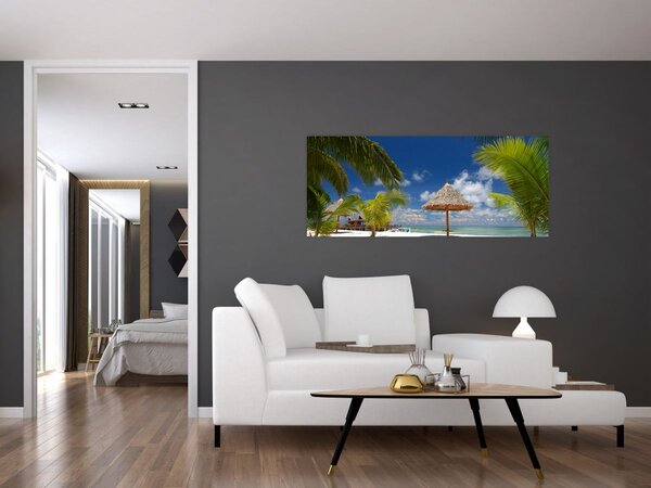 Tablou - Plajă cu nisip alb (120x50 cm)