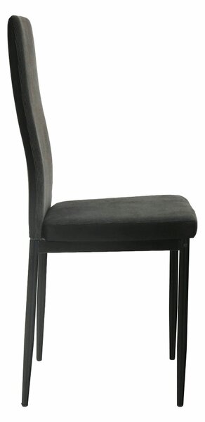 Scaun ENRA, gri inchis/negru, textil/metal, 41x46x98 cm