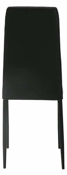 Scaun ENRA, gri inchis/negru, textil/metal, 41x46x98 cm