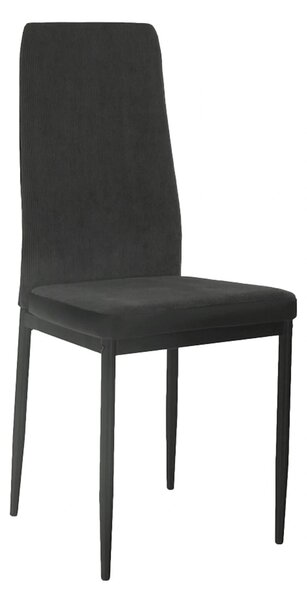 Scaun ENRA, gri inchis/negru, textil/metal, 41x46x98 cm