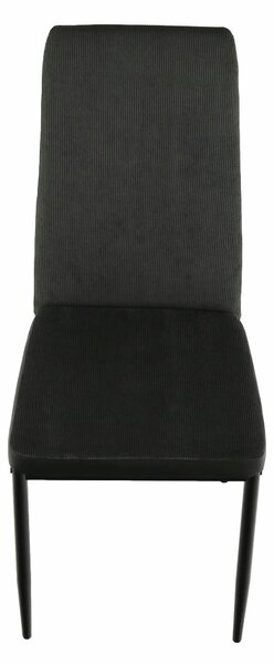 Scaun ENRA, gri inchis/negru, textil/metal, 41x46x98 cm