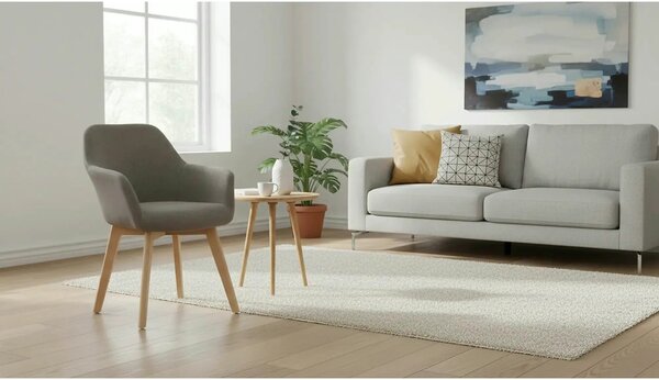 Scaun CLORIN NEW, grej/fag, tesatura/lemn, 56x60x82 cm