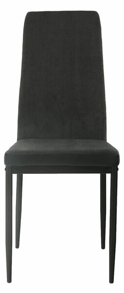 Scaun ENRA, gri inchis/negru, textil/metal, 41x46x98 cm