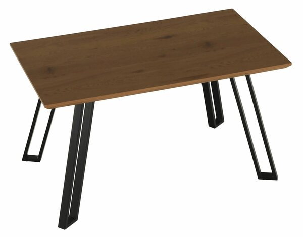 Masa PEDAL, stejar/negru, 140x80x76 cm