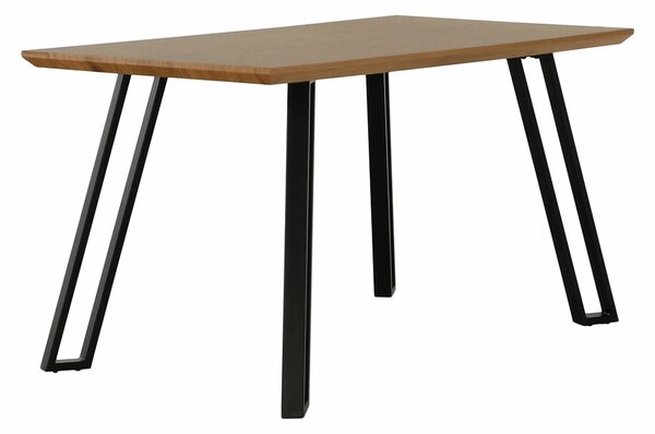 Masa PEDAL, stejar/negru, 140x80x76 cm