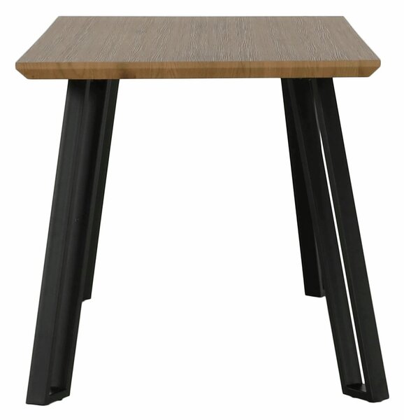 Masa PEDAL, stejar/negru, 140x80x76 cm