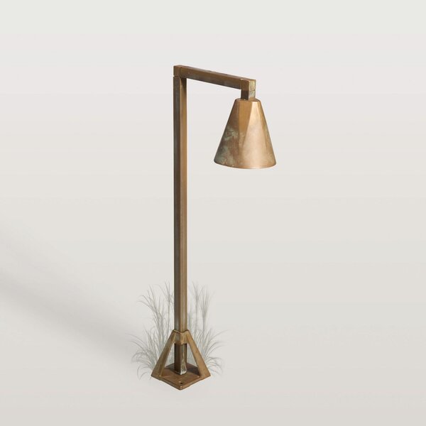 Moretti Luce Lampă cu soclu LED Silva Disk, 50 x 19 cm, alamă antică, Bronz / Alamă Veche, Alamă, Casă de țară / Rustic