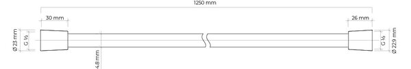 Oltens Ronneby furtun de duș 125 cm auriu periat 37203800