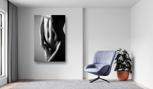 Tablou Canvas - Femeie sexy nud alb negru