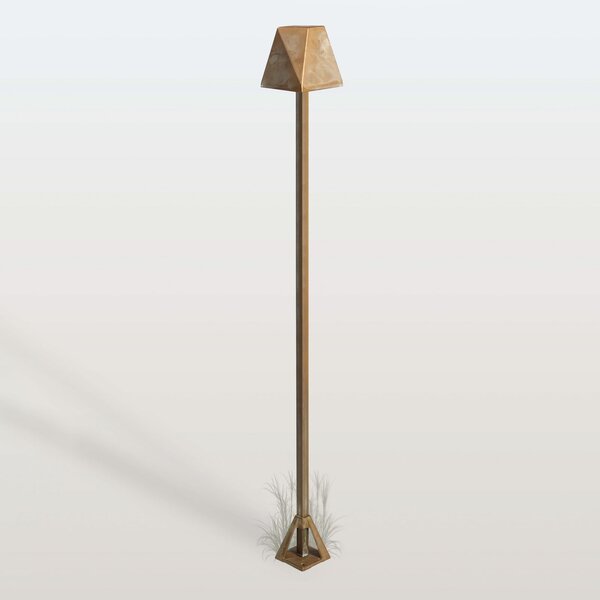 Moretti Luce Bornă luminoasă LED Silva Edge, înălțime 100 cm, alamă antică, IP65, Bronz / Alamă Veche, Alamă, Casă de țară / Rustic