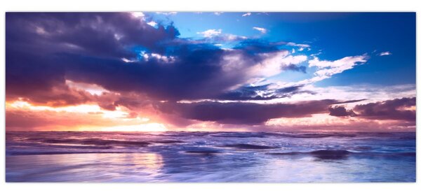 Tablou - Apus de soare la mare (120x50 cm)