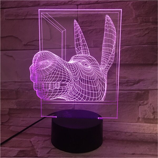 Lampă LED 3D Măgar cu iluminizare în 7 culori
