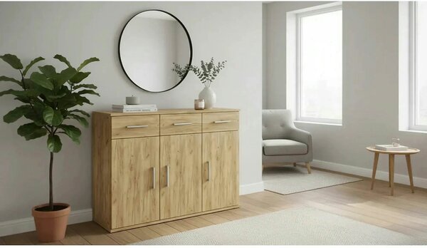 Comoda RESITA TYP 3, stejar artisan, DTD laminat, 105x35x80 cm