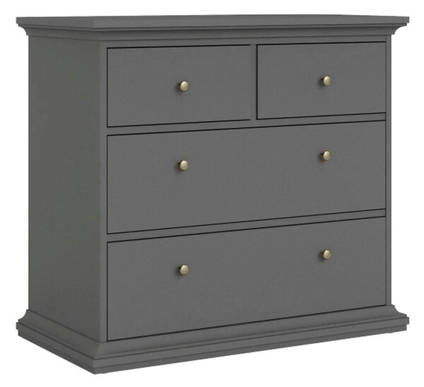 Comoda PARIS, gri, PAL laminat/metal, 96x49x87 cm