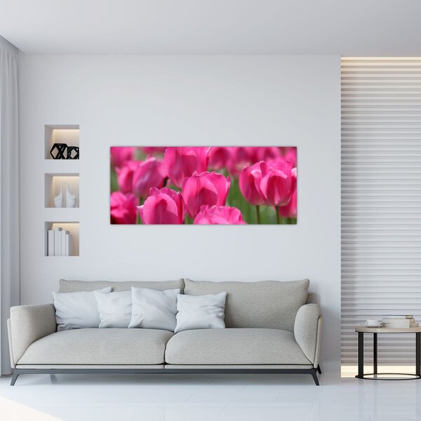 Tablou - Lalele roz (120x50 cm)