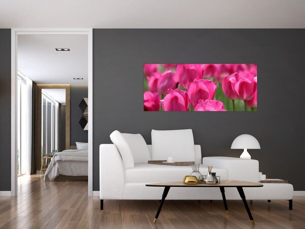 Tablou - Lalele roz (120x50 cm)