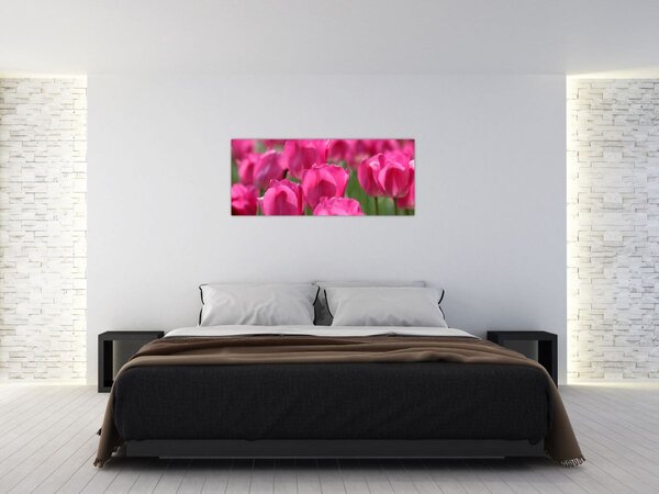 Tablou - Lalele roz (120x50 cm)