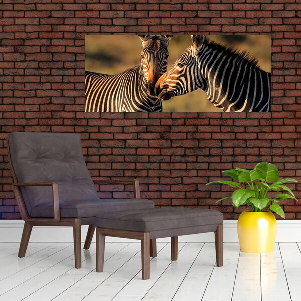 Tablou - Două zebre (120x50 cm)
