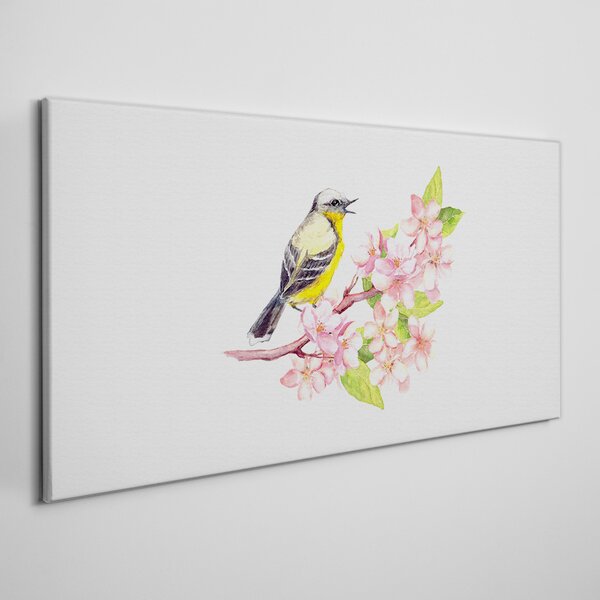 Tablou canvas Flori de pasăre abstracte