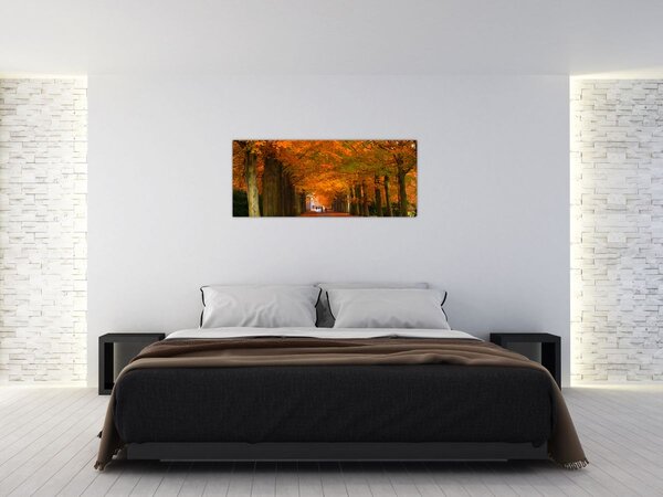 Tablou - Bulevardul de copaci în toamnă (120x50 cm)