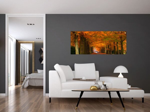 Tablou - Bulevardul de copaci în toamnă (120x50 cm)