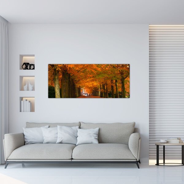 Tablou - Bulevardul de copaci în toamnă (120x50 cm)
