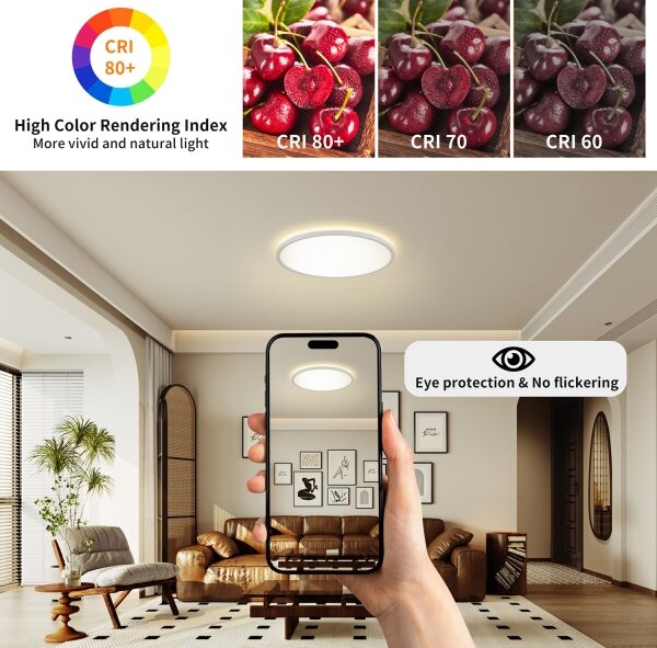 Plafonieră LED dimabilă cu senzor de mișcare ULTRA SLIM LED/24W/230V d. 42 cm + telecomandă