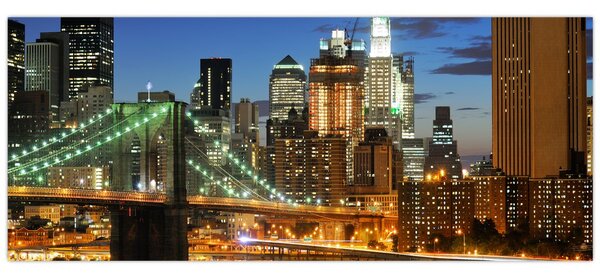 Tablou - Pod cu New York (120x50 cm)