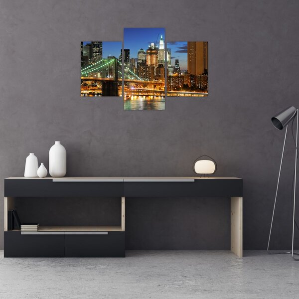 Tablou - Pod cu New York (90x60 cm)