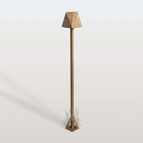 Moretti Luce Bornă luminoasă LED Silva Edge, înălțime 80 cm, alamă antică, IP65, Bronz / Alamă Veche, Alamă, Casă de țară / Rustic