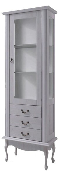 Vitrina VILAR DA4, gri, DTD laminat, 75x42x196 cm