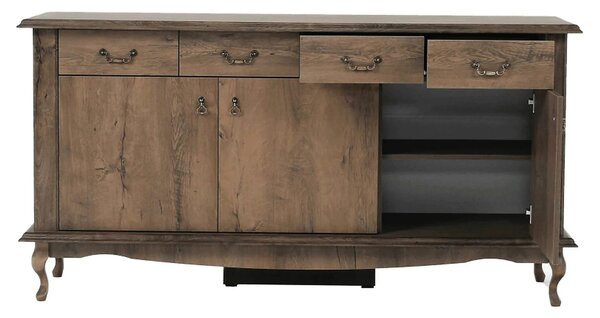 Comoda VILAR DA6, stejar lefkas, DTD laminat, 175x47x89 cm