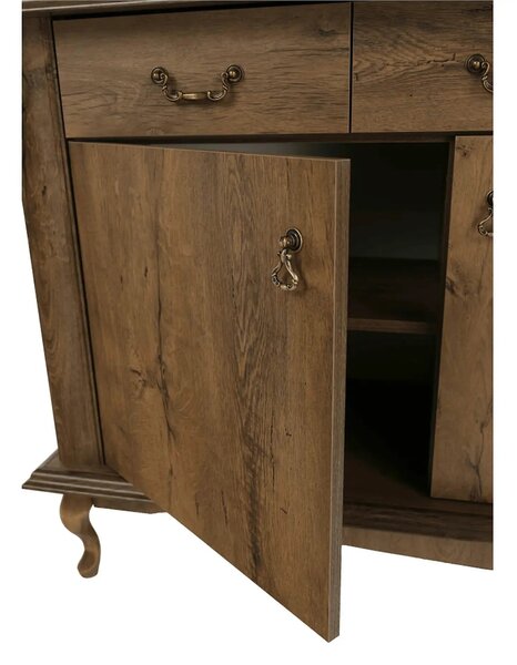 Comoda VILAR DA6, stejar lefkas, DTD laminat, 175x47x89 cm