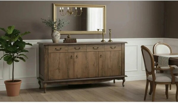 Comoda VILAR DA6, stejar lefkas, DTD laminat, 175x47x89 cm
