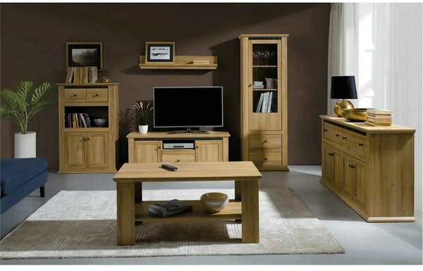 Comoda LEON MZ8, stejar grand, DTD laminat, 85x40x130 cm