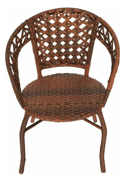 Set gradina JARUB, maro, ratan artificial/sticla securizata/metal, cu