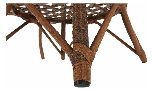 Set gradina JARUB, maro, ratan artificial/sticla securizata/metal, cu