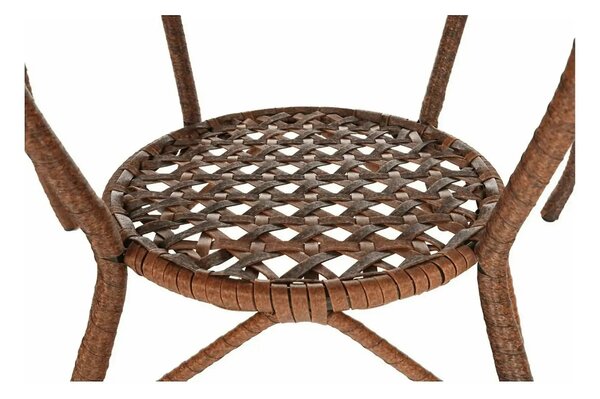 Set gradina JARUB, maro, ratan artificial/sticla securizata/metal, cu