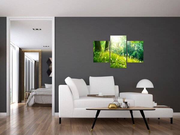 Tablou - Pajiște magică plină de păpădii (90x60 cm)