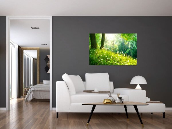 Tablou - Pajiște magică plină de păpădii (90x60 cm)