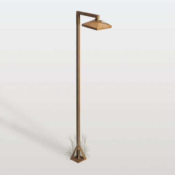 Moretti Luce Bornă luminoasă LED Aura Edge, 100 x 19,5 cm, alamă antică, Bronz / Alamă Veche, Alamă, Casă de țară / Rustic