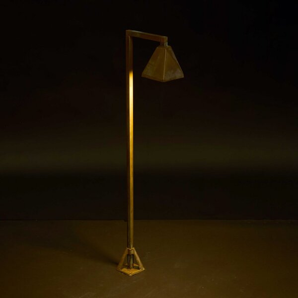 Moretti Luce Bornă luminoasă LED Silva Edge, 80 x 19 cm, alamă antică, Bronz / Alamă Veche, Alamă, Casă de țară / Rustic