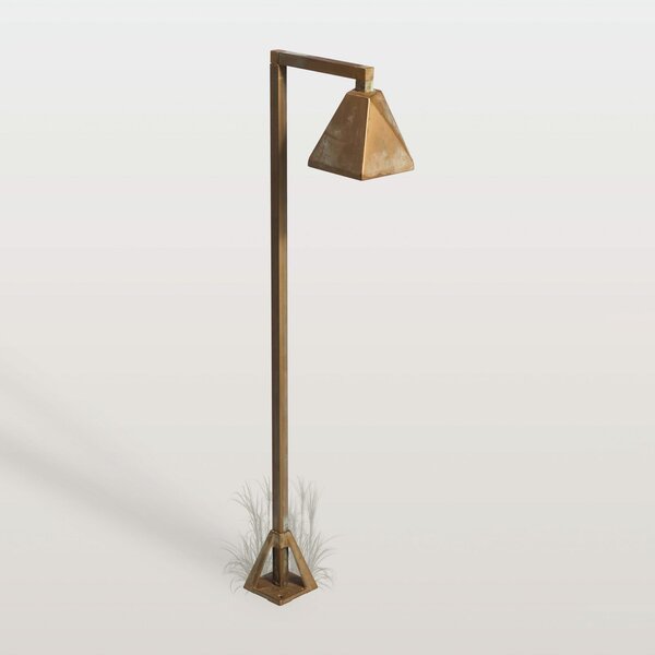 Moretti Luce Bornă luminoasă LED Silva Edge, 80 x 19 cm, alamă antică, Bronz / Alamă Veche, Alamă, Casă de țară / Rustic