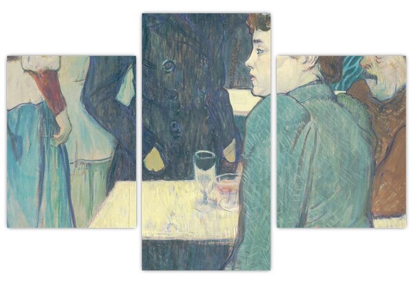 Tablou - Henri de Toulouse-Lautrec, A Corner of the Moulin de la Galette, reproducere (90x60 cm)